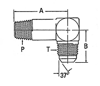 202413 Long Male Pipe to Male JIC Elbow